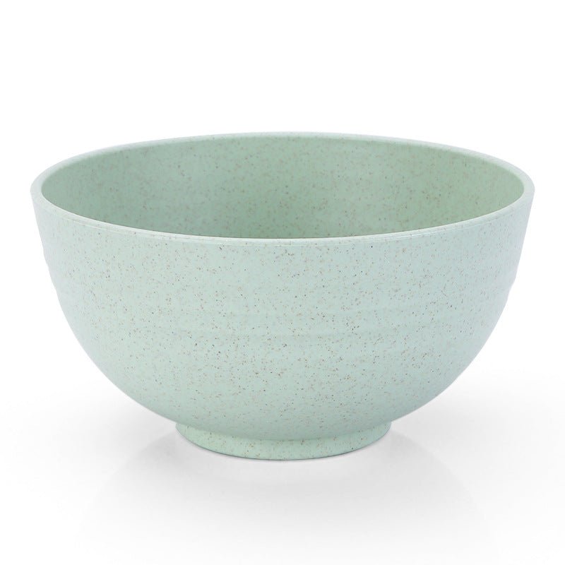 wheat straw cereal bowls light green on wheat background