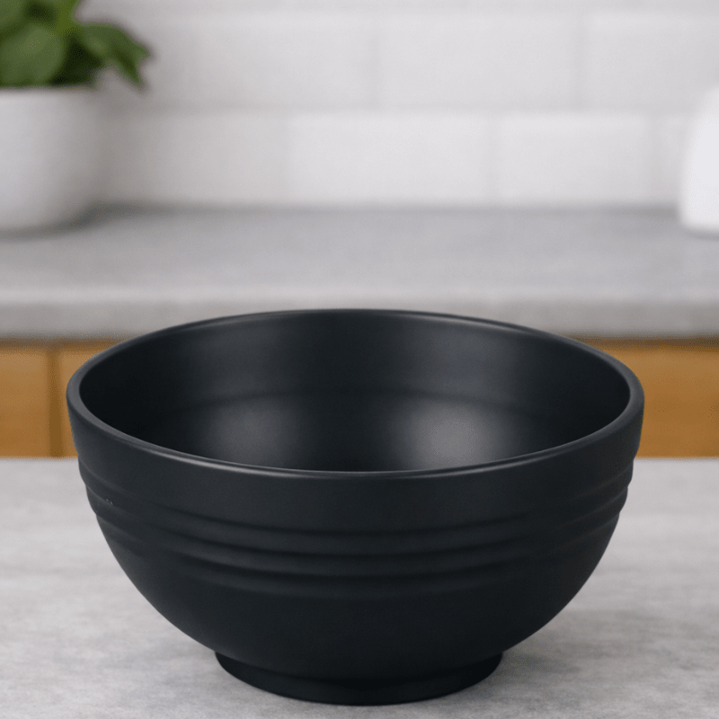 Midnight Slate wheat straw cereal bowl on a neutral background