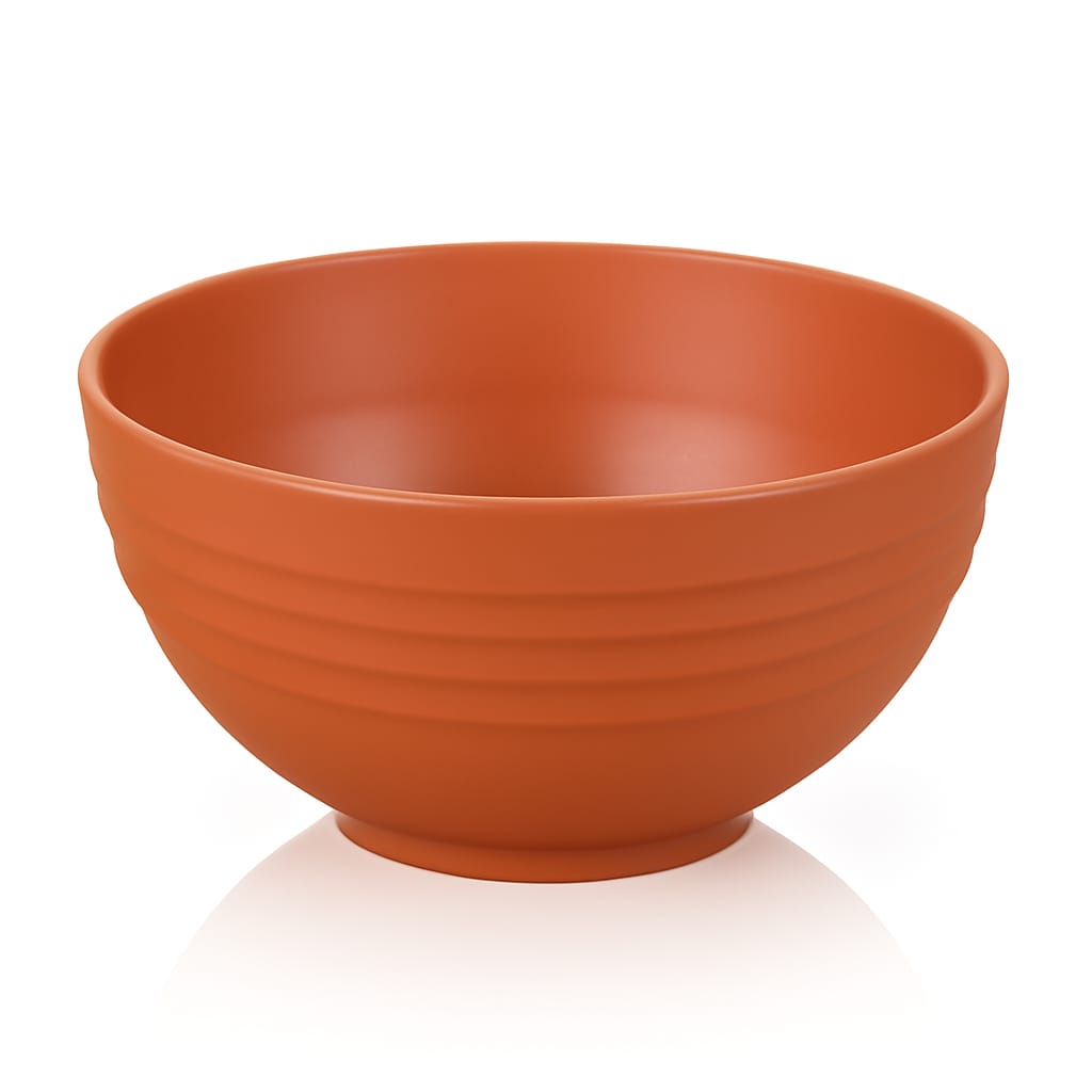wheat straw cereal bowls red  with white bacground for sell 
